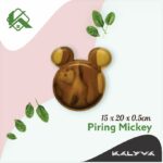 Wood Plate Mickey Design