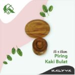 Wood Rounded Plate With Upper Foot