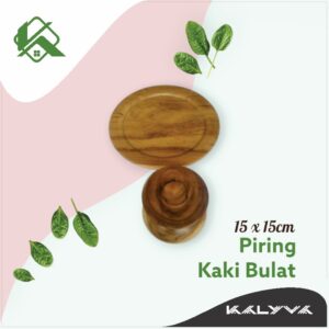 Wood Rounded Plate With Upper Foot